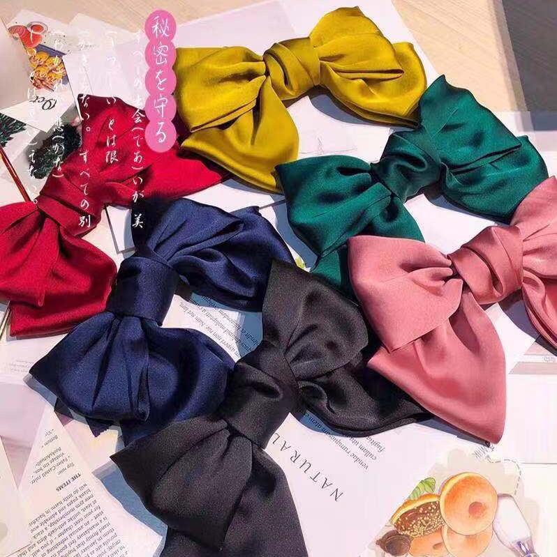 Monochrome bow tie, cute fabric hair band, hair tie, leather band, tulle, elegant high-elasticity updo, simple basic hair tie, hair band, hair tie, hair accessory, hair accessory