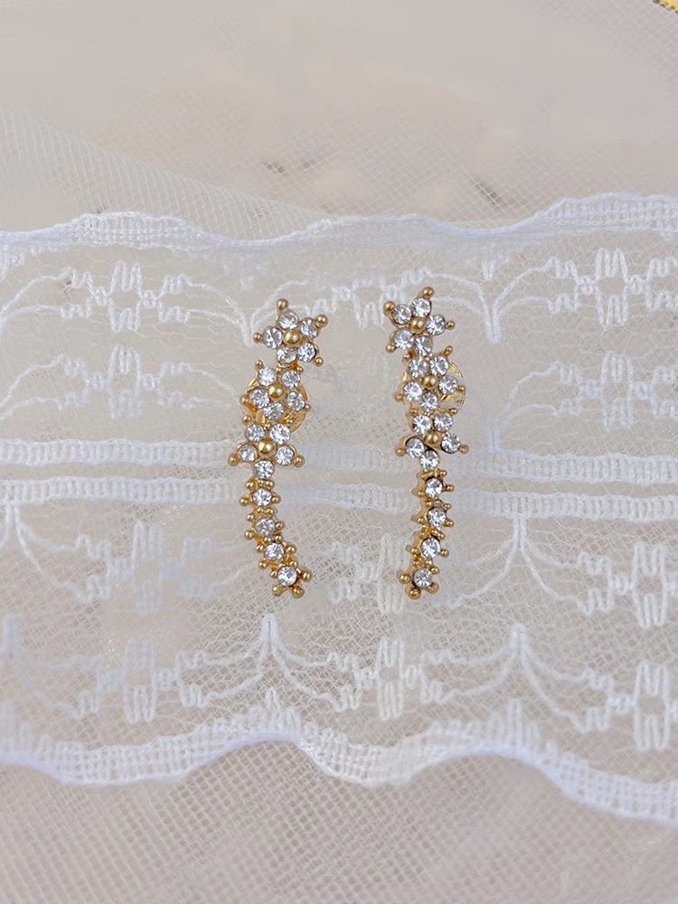 The new stylish rhinestone earrings from the sweet lady of Dongdaemun, South Korea Application Scenario