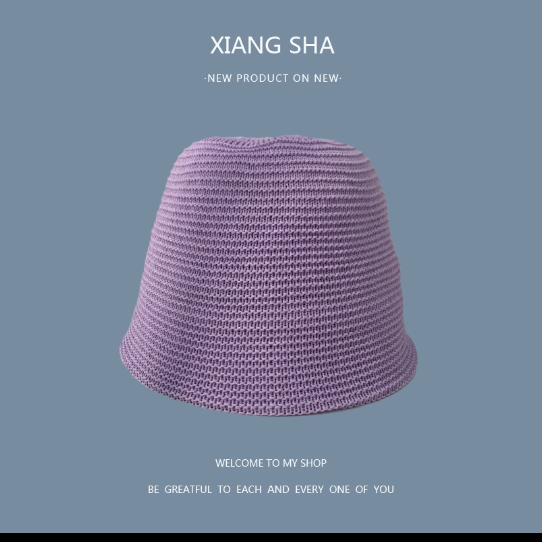 Net celebrity knitted fisherman hat women's summer Korean fashion all-matching Japanese ins general anesthesia breathable shade bucket hat 88
