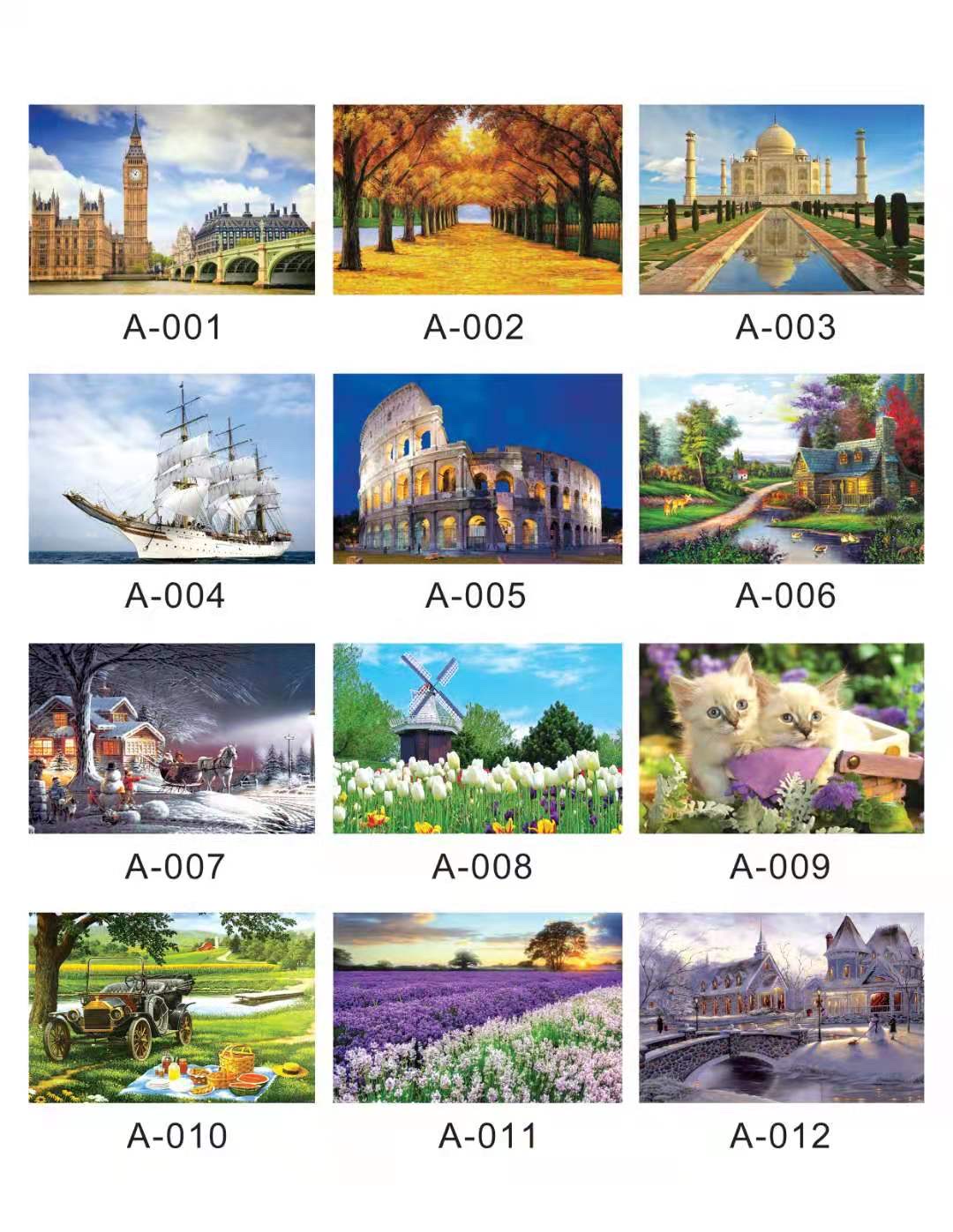 拼图1000片材质纸制品12白底实物图