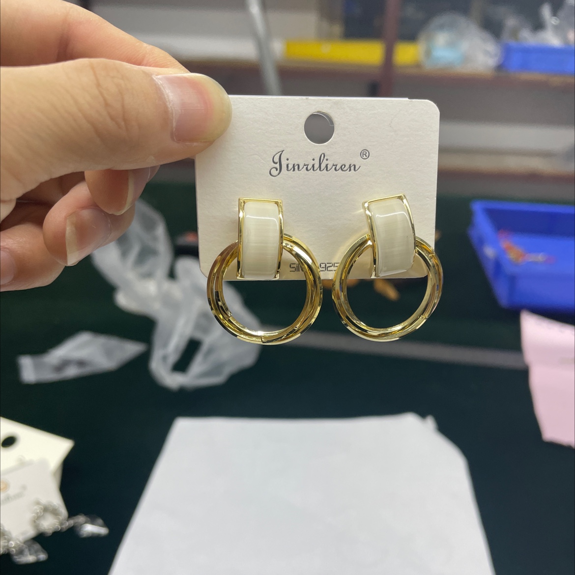 Today's Beauty Gold small circle handcrafted fashion earrings