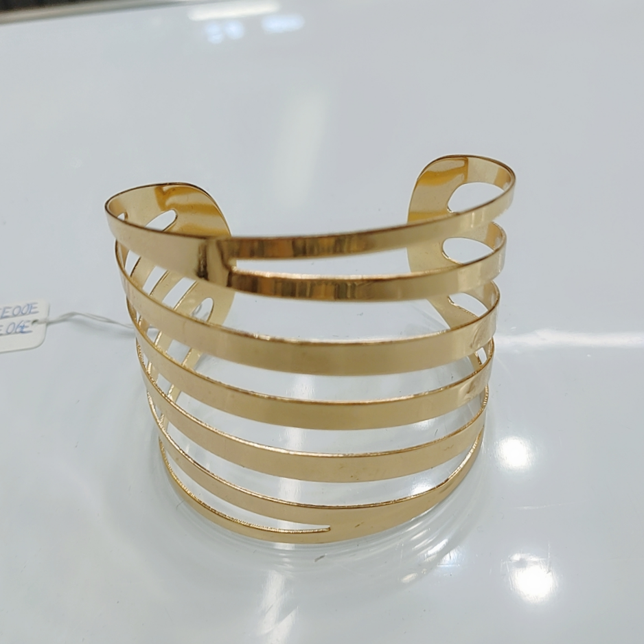 Big shiny personality open metal wide bracelet fashion all-fit cuff bracelet punk exaggerated decorative women