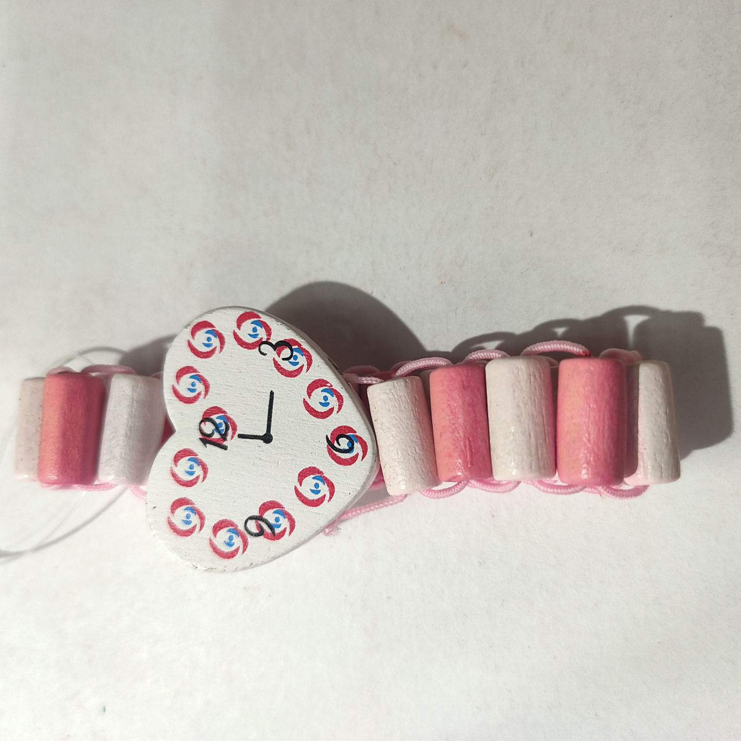 Wooden diy children's small watch 079