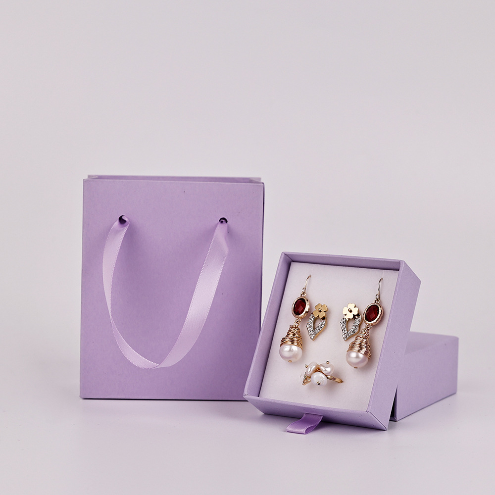 Fashionable drawer boxes, accessory packaging sets, ring boxes, necklace boxes, paper boxes, and customizable jewelry boxes pic 4