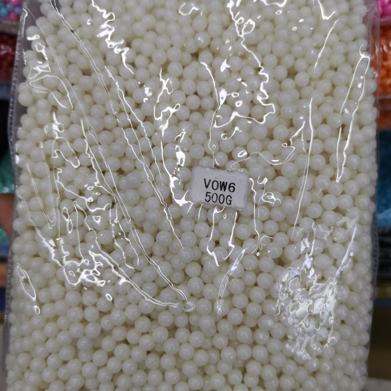 【现货】糖果实色无孔珠 6mm 500克/包 现货颜色多