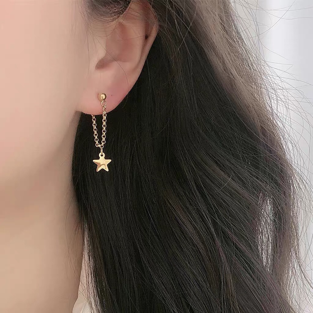 Personalized earrings, creative and elegant titanium steel earrings and stud earrings for women, 23