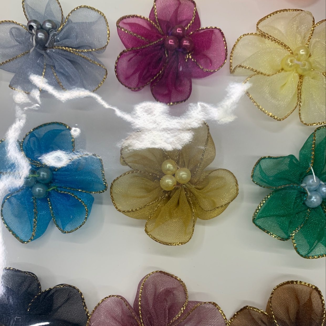 Gold Edge Five-angled three-Pearl 4