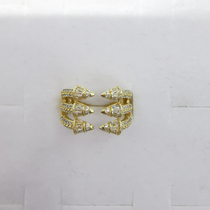 Six arrowhead copper zircon rings