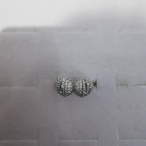 Copper zircon ring white zircon