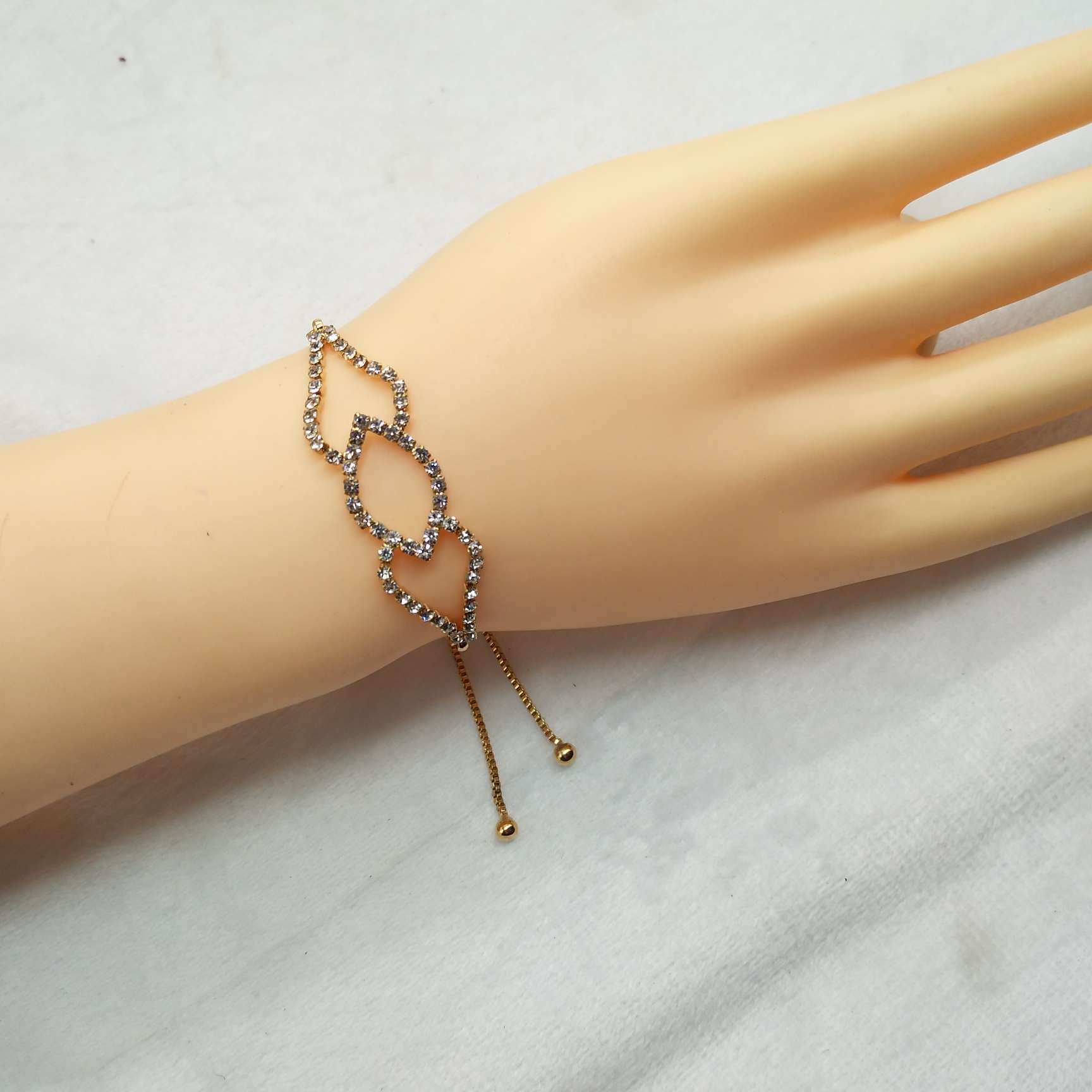 Factory direct sales of new full-diamond adjustable bracelet details Picture