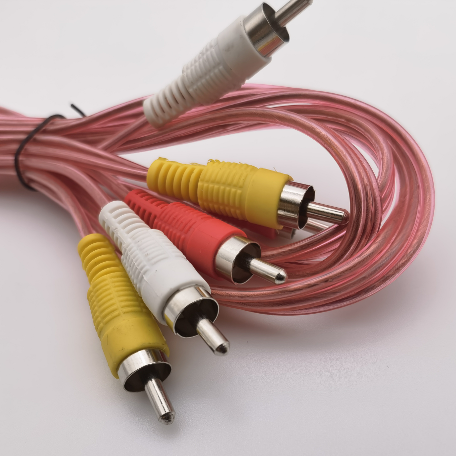 3r-3r，玉米头透明绕包线，音频线，1.5m