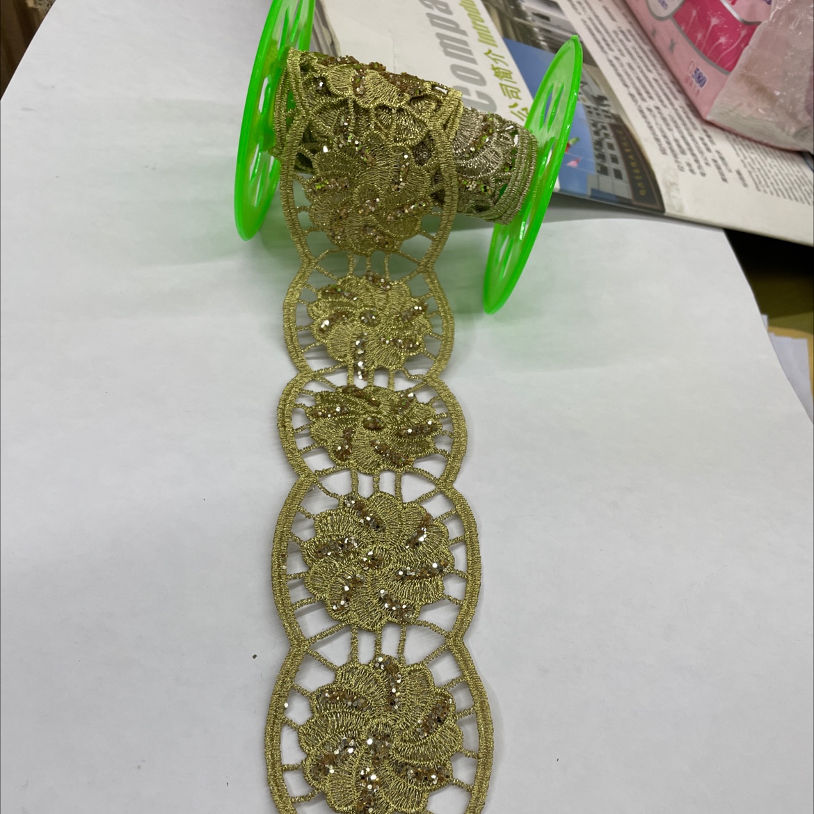 金线刺绣水溶花边详情图2