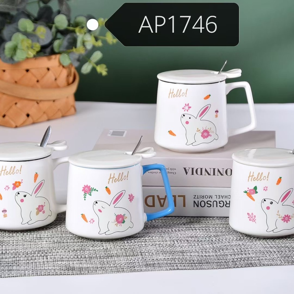 Ceramic cups, coffee cups, water cups, tea cups, home-use creative cups AP1746, popular cartoon ceramic cups