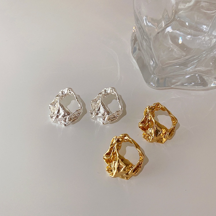 French vintage metal exaggerated earrings