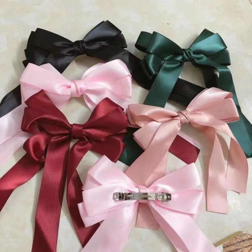 Cute fabric hair bands, hair ties, leather bands, tulle, elegant high-elasticity updo, simple basic hair ties, hair bands, hair ties, hair accessories, 6 cm clips, bow ties
