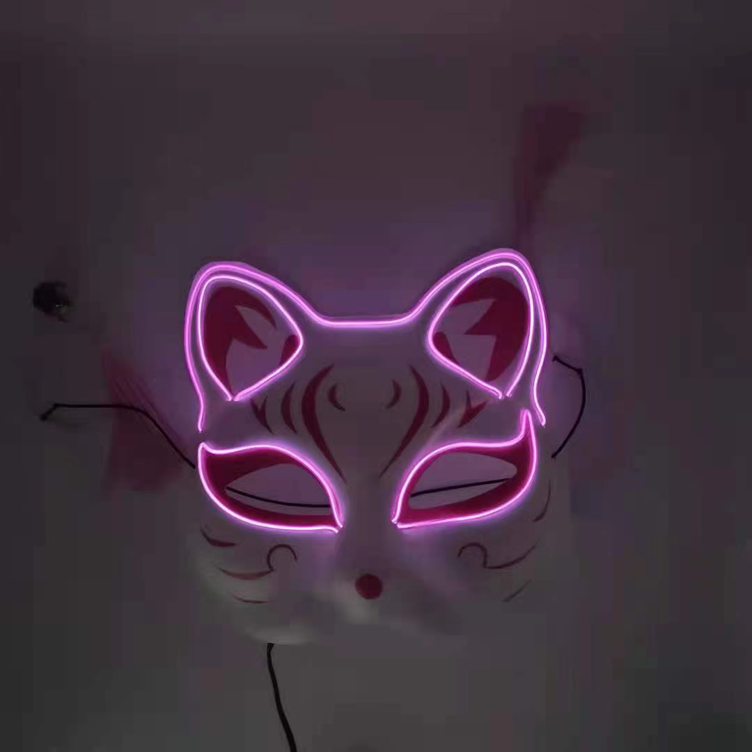 冷光线猫面具发光猫面具细节图