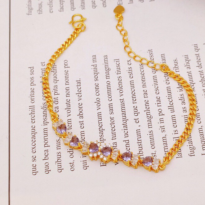 Purple zircon bracelet