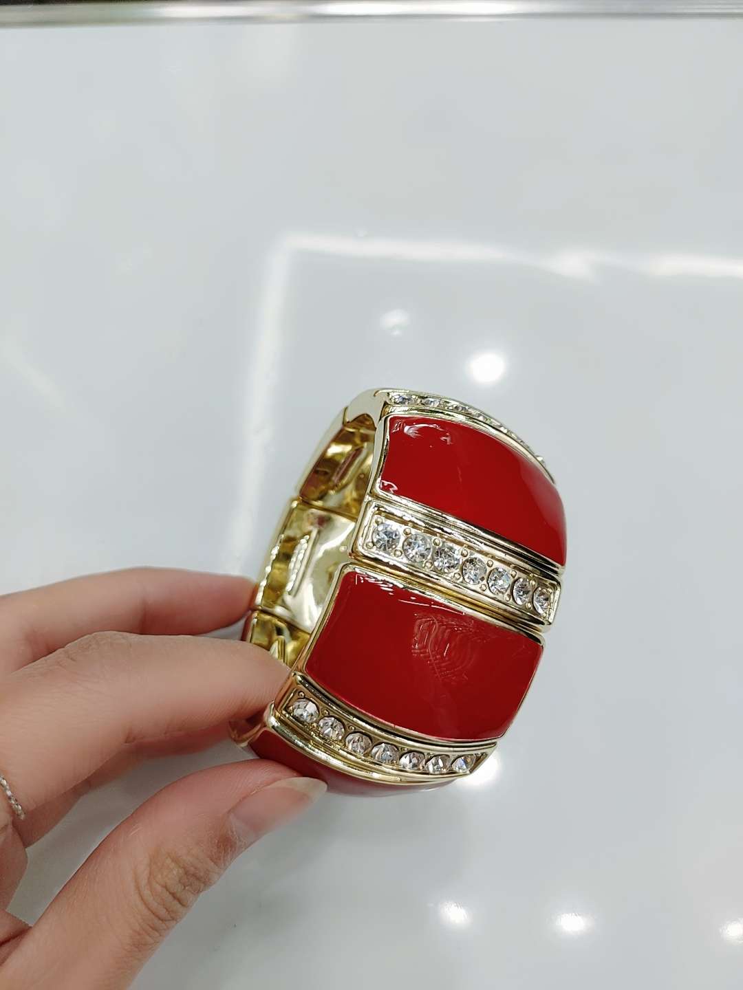 The best-selling oil drip Instagram retro style CCB thick chain exaggerated Internet celebrity bracelet is a cool and rustic girl Specification image