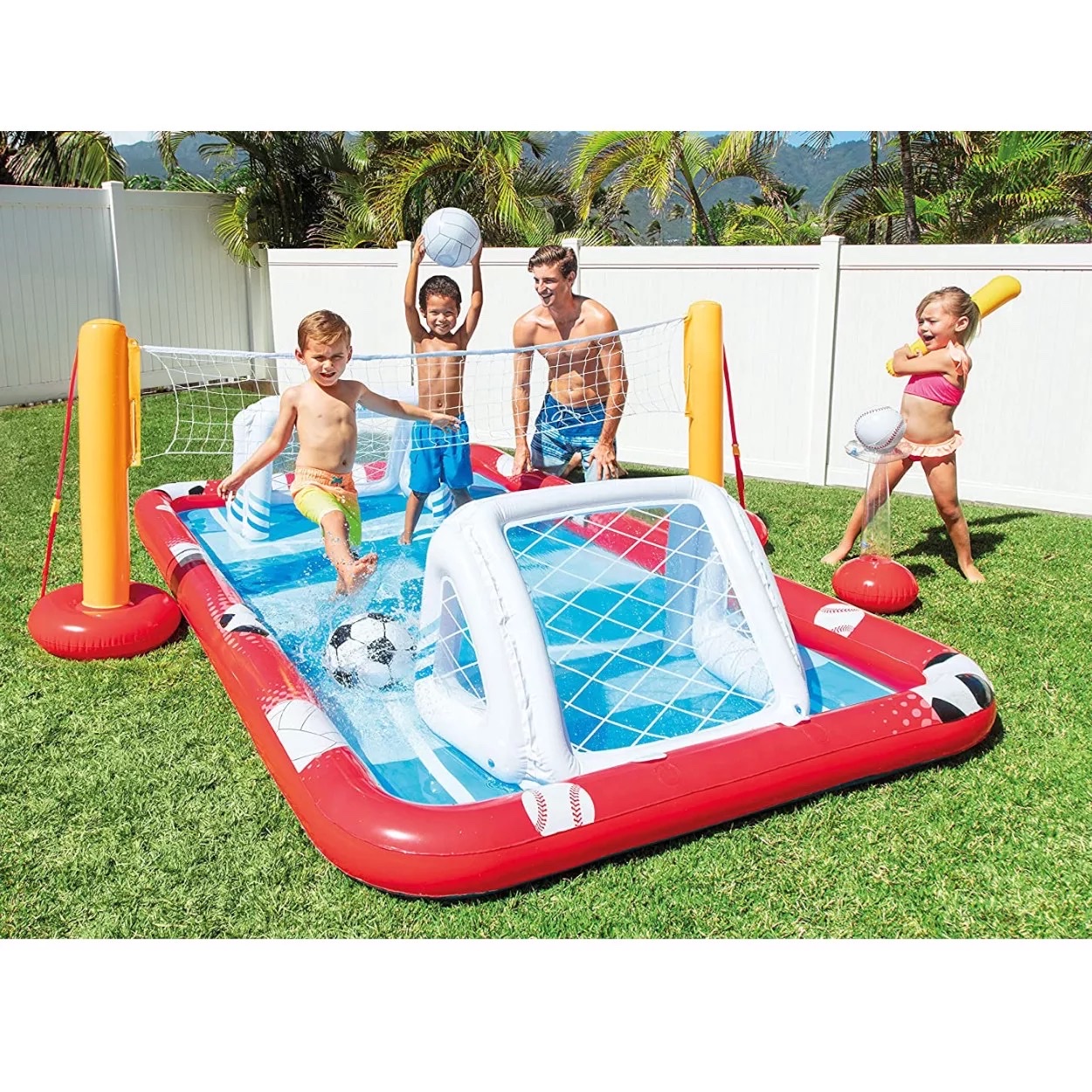 Original genuine INTEX sports field inflatable swimming pool, water play pool, children's sandpit, ocean ball pool 57147 Specification image