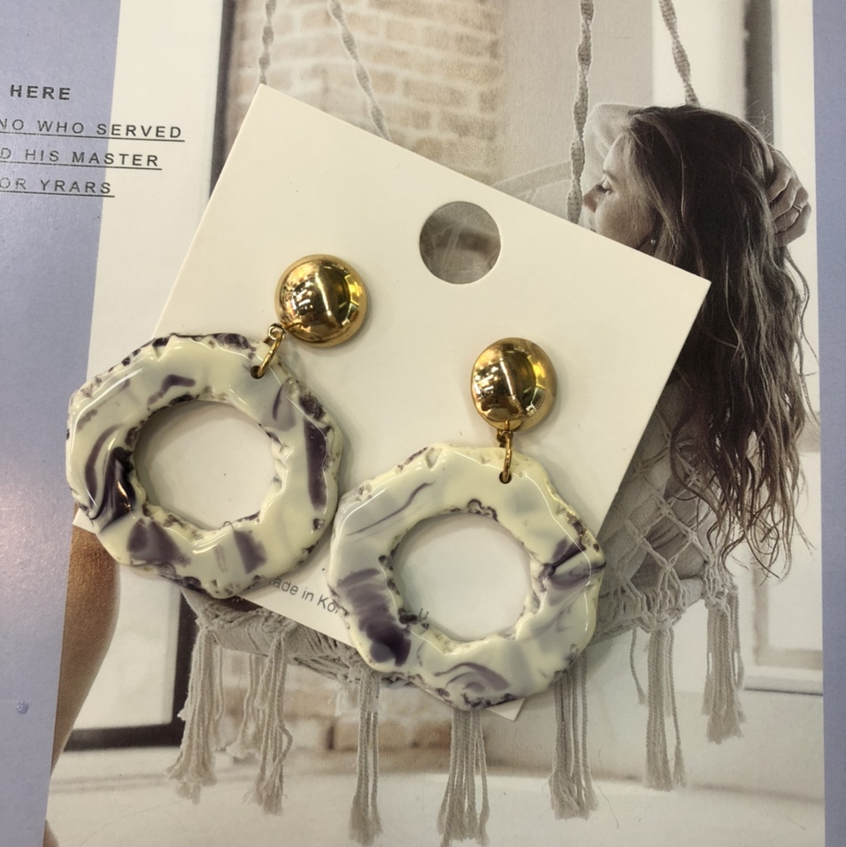 The same fashion trend casual imitation stone resin metal crafts female