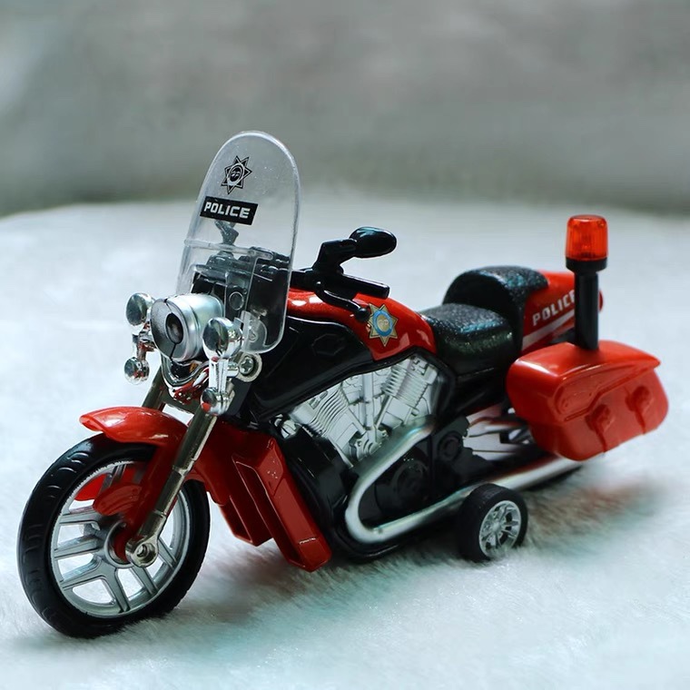川崎哈雷合金摩托车跑车模型 儿童回力声光跑车仿真玩具机车详情图1