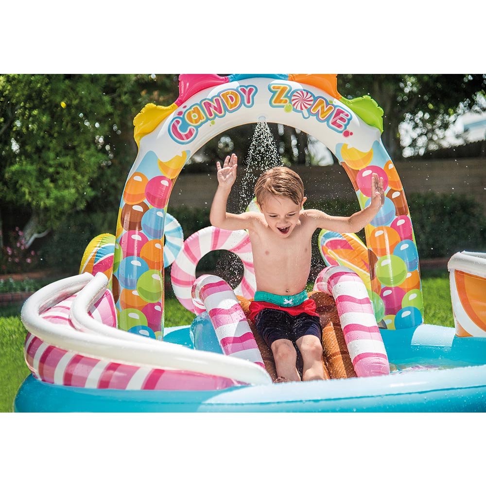 Inflatable children's swimming pool bath in INTEX 57149 Candy Park Figure-Eight Park Pool, USA Application Scenario
