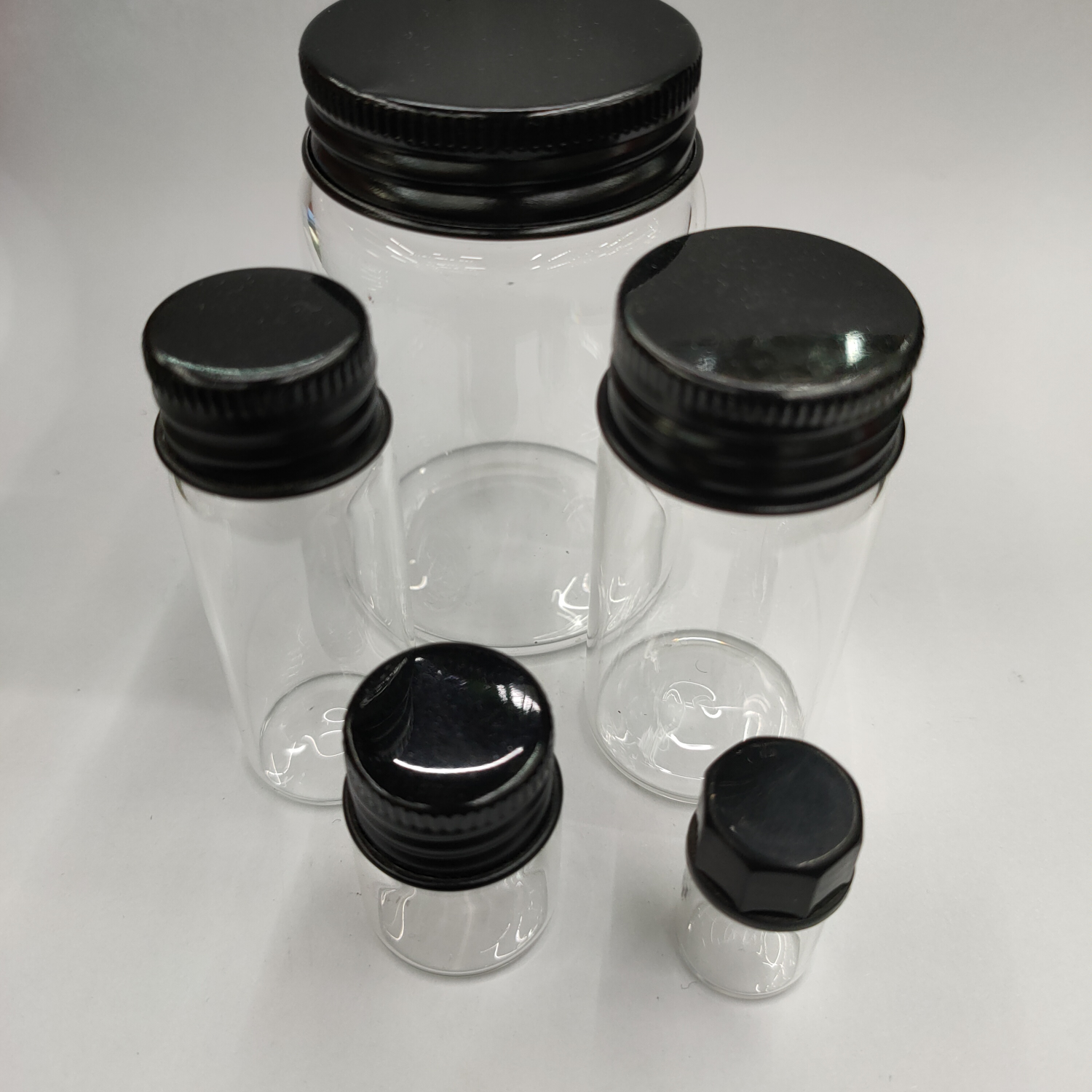 黑盖透明瓶22*30