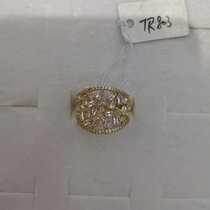 Copper ring oblong zircon spread