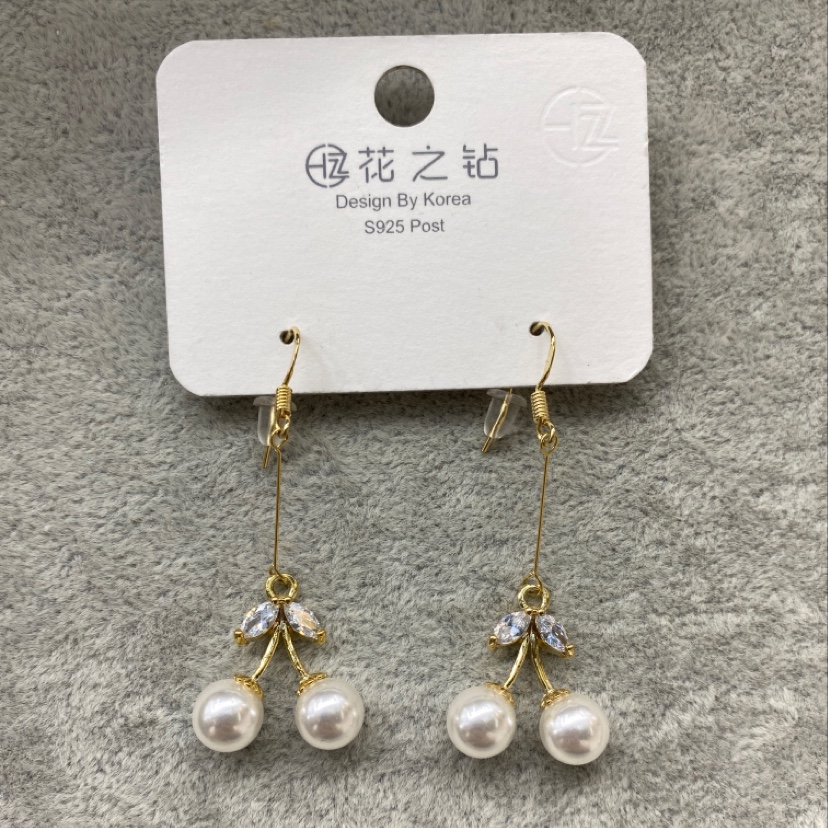 Cherry ear hook from Dongdaemun, South Korea