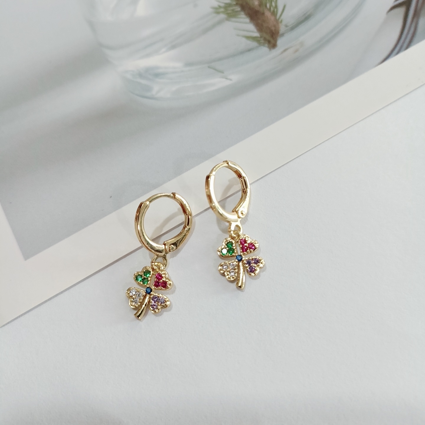 Korean-style simple, elegant, versatile, fresh and sweet earrings details Picture