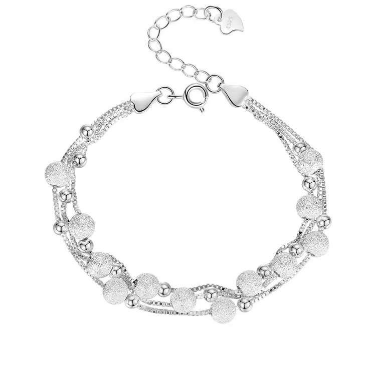 Silver loop bracelet