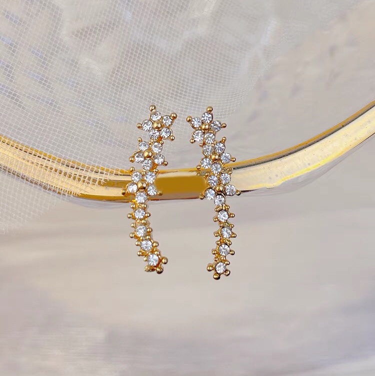 The new stylish rhinestone earrings from the sweet lady of Dongdaemun, South Korea