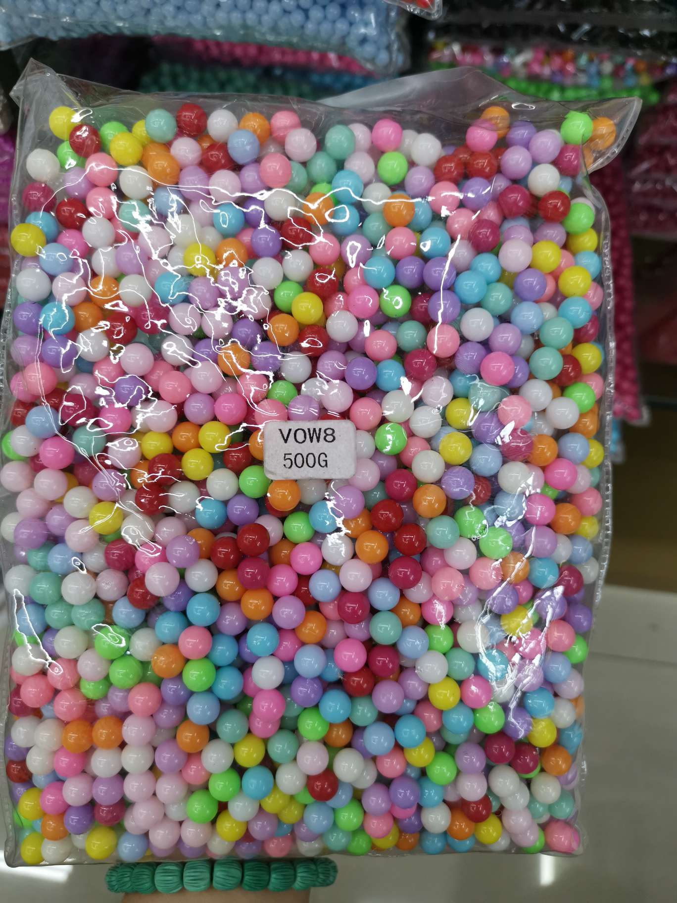 【现货】糖果实色无孔珠 8mm 500克/包 现货颜色多产品图