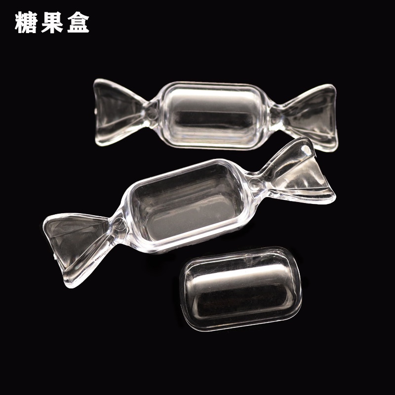 High transparent PS small candy storage box Earrings necklace ring small castle thumbnail