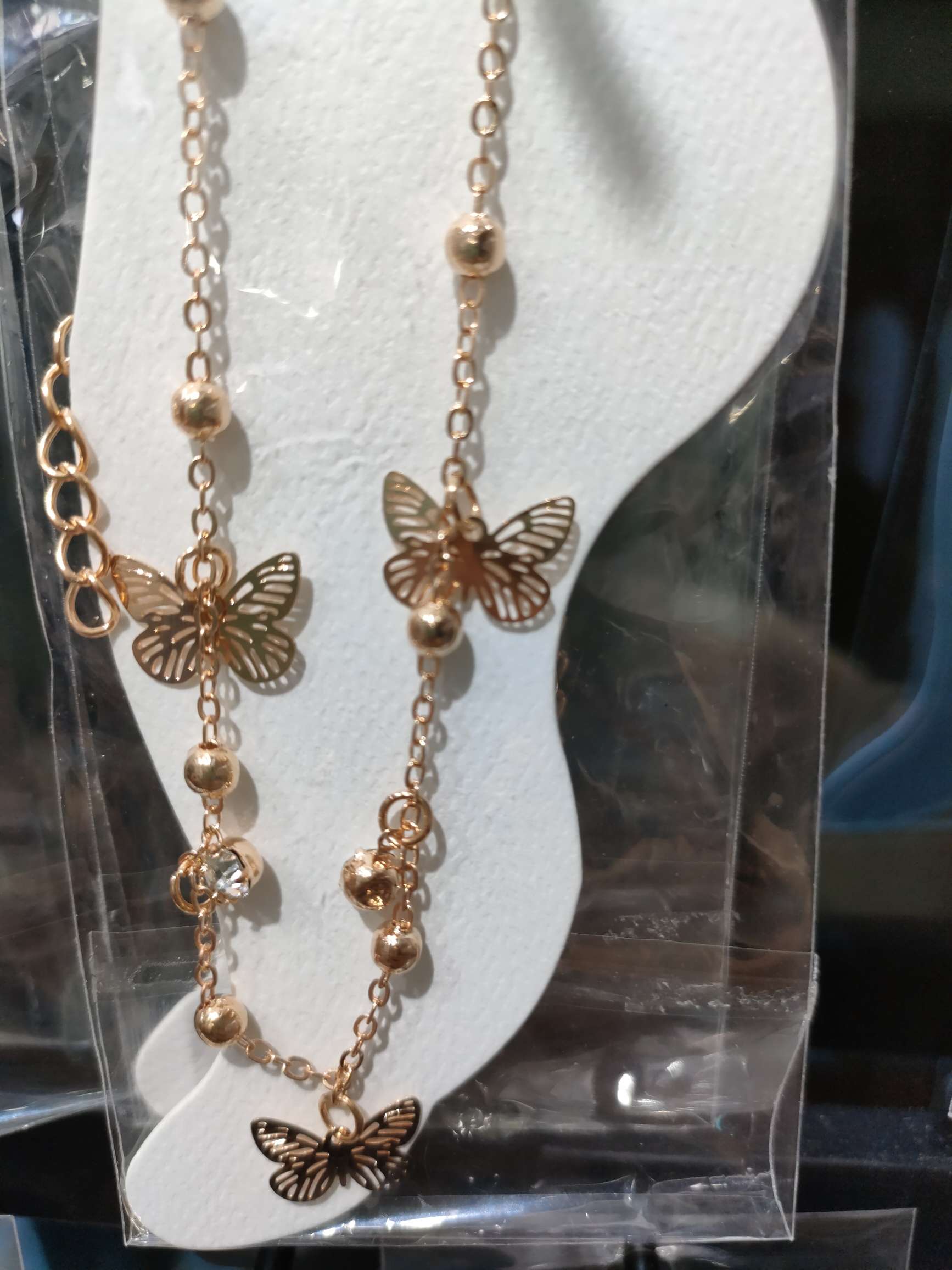 3片2钻love桃心 脚链详情图2