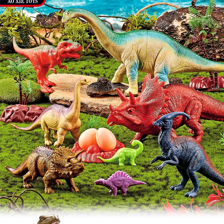 17 static dinosaurs in color