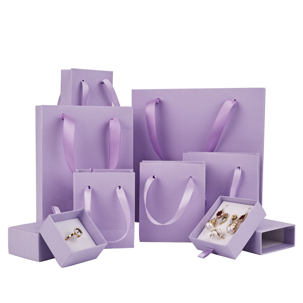 Fashionable drawer boxes, accessory packaging sets, ring boxes, necklace boxes, paper boxes, and customizable jewelry boxes pic 3