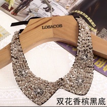 Korean fashion doll collar gold nail beads glitter female false collar pearl glitter decorated spring and autumn shirt sweater false collar 20