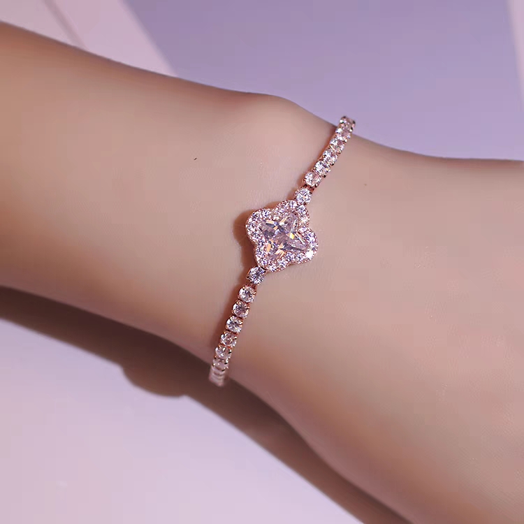 Shiny zircon crystal bracelet female Korean version simple personality student bracelet BFF hand jewelry