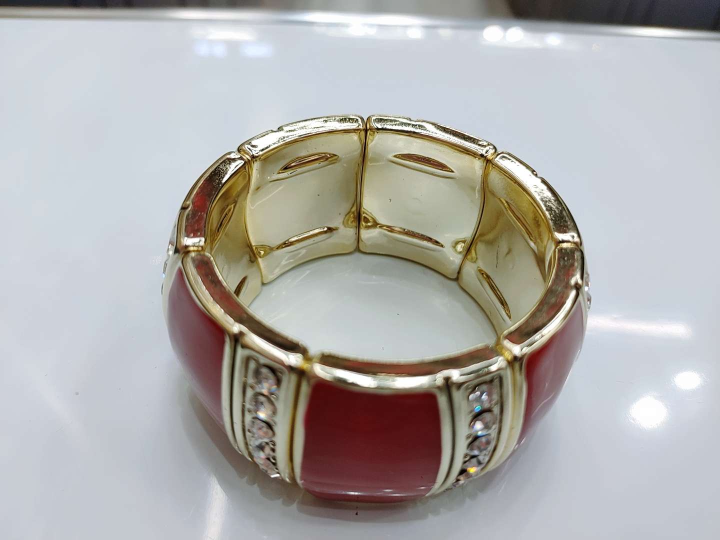 The best-selling oil drip Instagram retro style CCB thick chain exaggerated Internet celebrity bracelet is a cool and rustic girl detail image 1