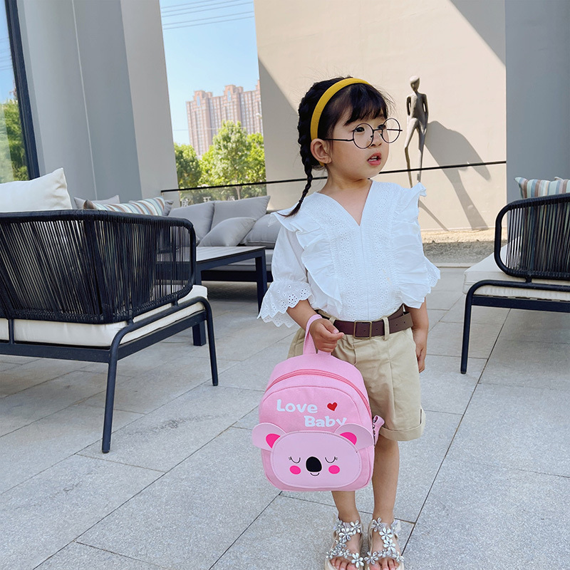 儿童小书包新款可爱男女孩卡通双肩包幼儿园宝宝休闲帆布动物背包详情图4