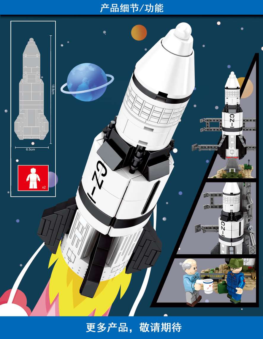 Junrong Toys, Senbao Building Block Toys, Changzheng No.1 Toys 01 details Picture