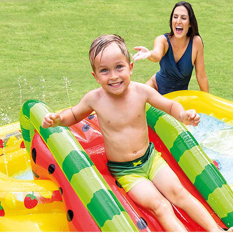 INTEX57158 Home cartoon fruit water play pool, slide, fountain, inflatable swimming pool, children's ocean ball pool Item Picture