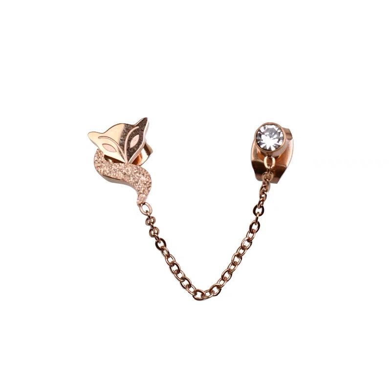 Personalized earrings, creative and elegant titanium steel earrings and stud earrings for women, 22 details Picture