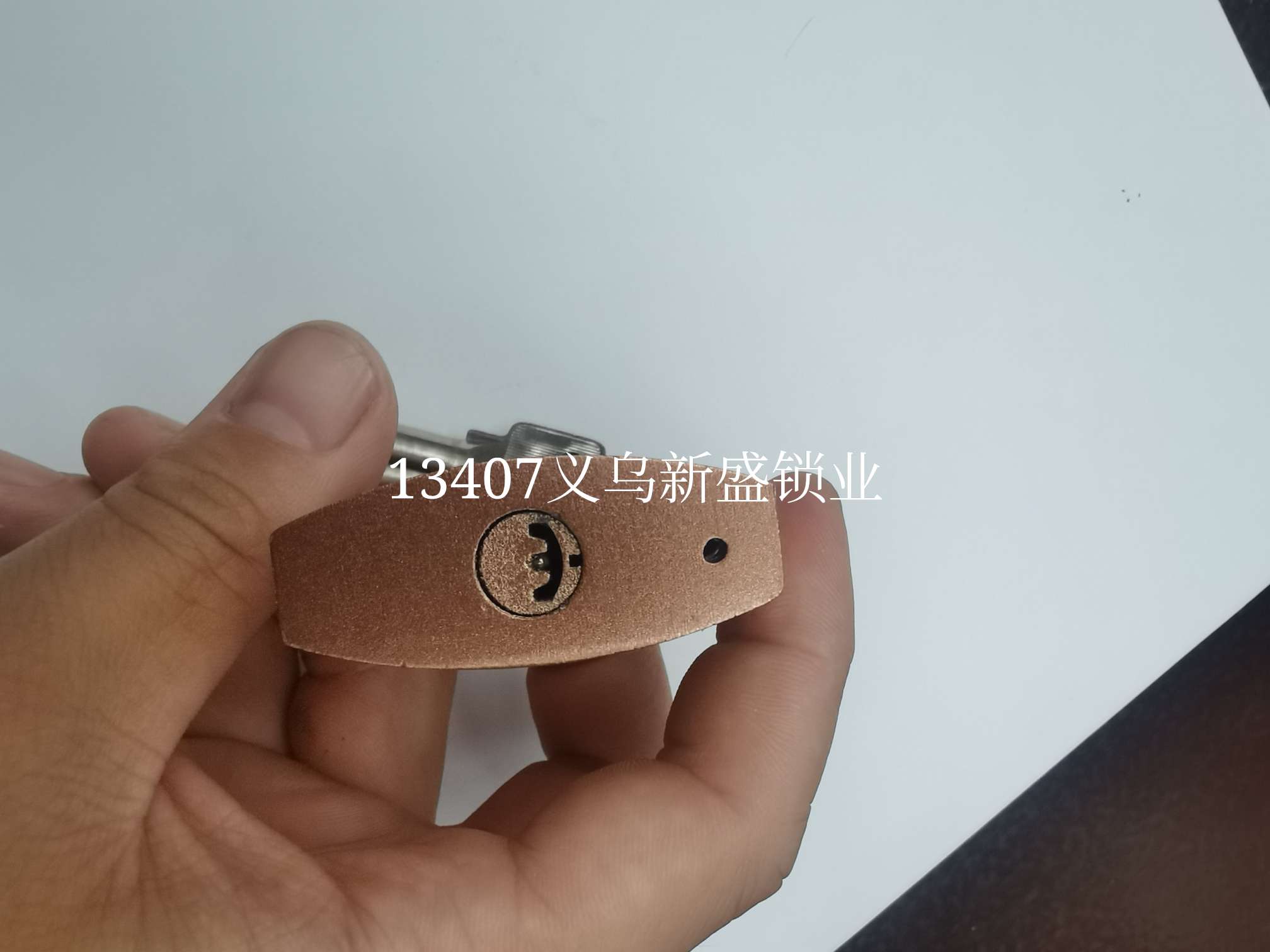 13407 Xinsheng Lock Industry tianhe brand Baihe crescent-shaped atomic lock, padlock, lock head, special-shaped lock, large lock, door lock detail image 4