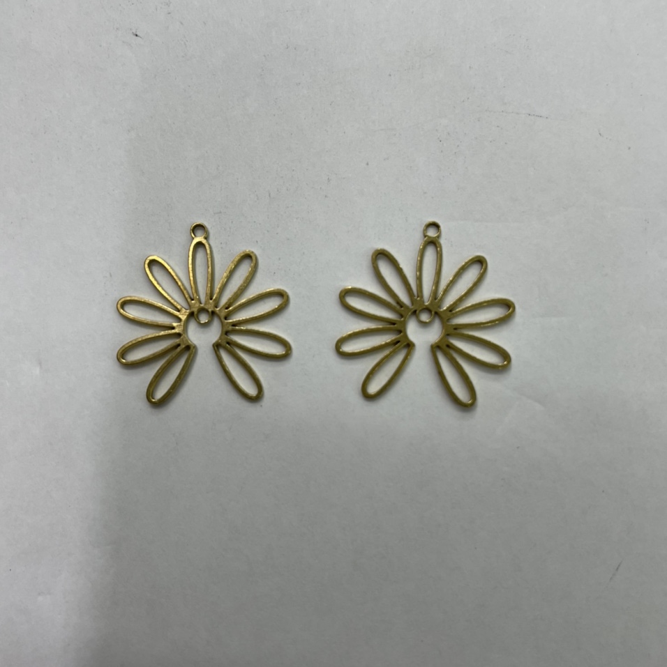 Aotong Accessories XJ12233 Hollow Sun flower belt pendant necklace earrings copper accessories