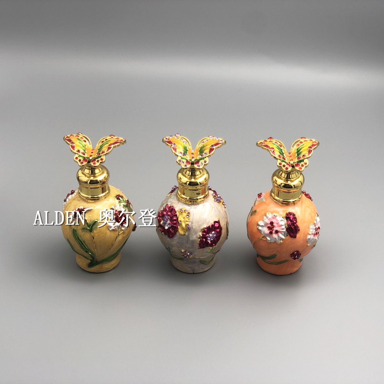 Butterfly Alloy metal perfume bottle 12 ml