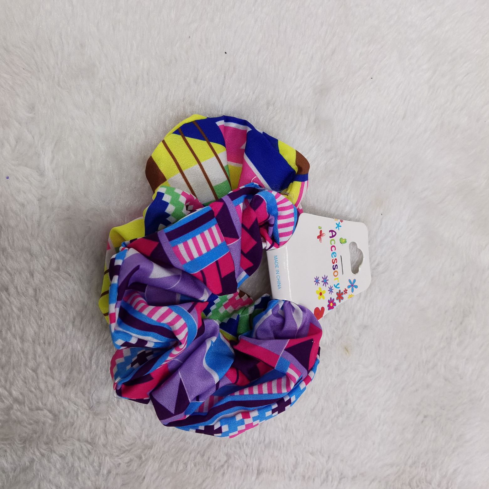 Cross-Border Hot Selling Random Style Bright Color Ding Large Colon Elastic Hair Band Lbv502