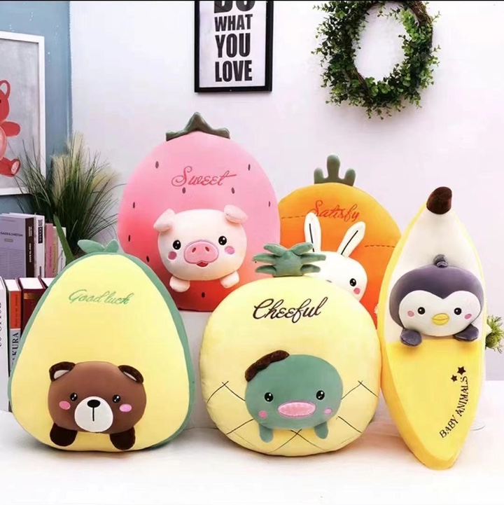 毛绒水果动物空调被