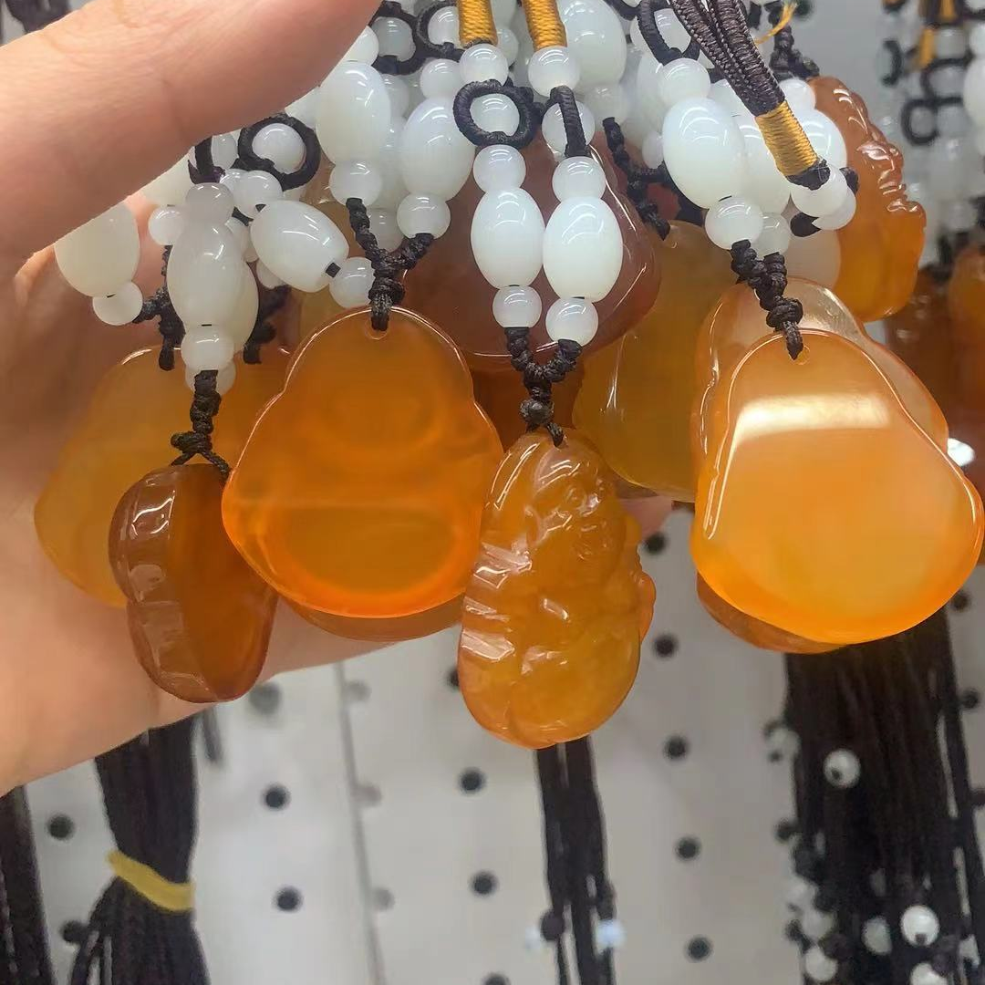 红玉髓弥罗佛吊坠